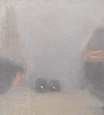 Clarice Beckett Passing Trams China oil painting art